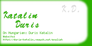 katalin duris business card